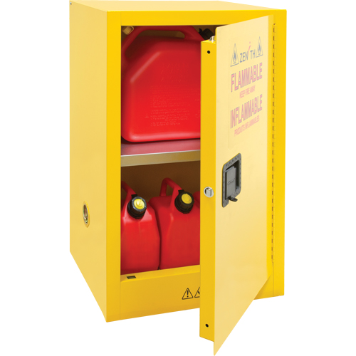 Flammable Storage Cabinet, 12 gal., 1 Door, 23" W x 35" H x 18" D Equipment World
