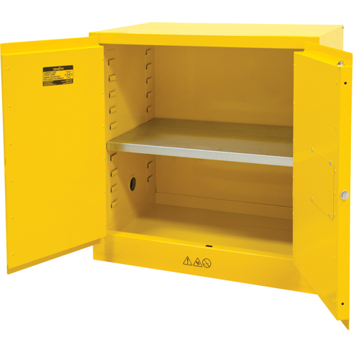 Armoire pour produits inflammables, 22 gal., 2 Porte(s), 35" La x 35" h x 22" p Equipment World