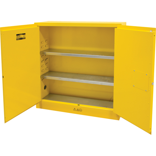Flammable Storage Cabinet, 24 gal., 2 Door, 43" W x 44" H x 12" D Equipment World
