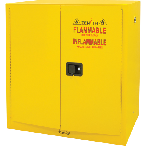 Flammable Storage Cabinet, 30 gal., 2 Door, 43" W x 44" H x 18" D Equipment World