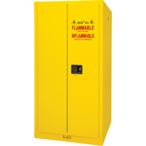 Flammable Storage Cabinet, 60 gal., 2 Door, 34" W x 65" H x 34" D Equipment World