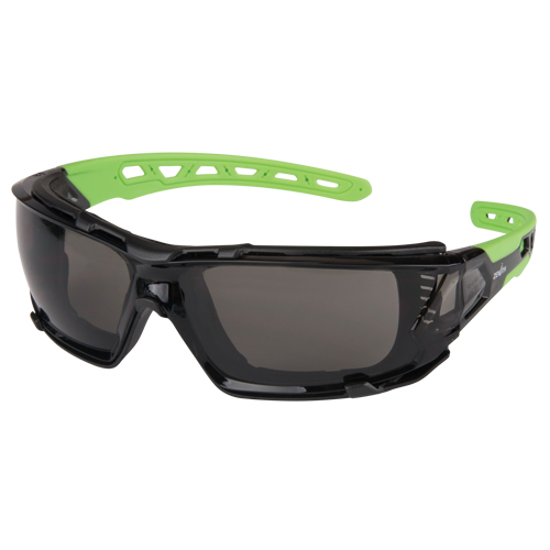 Lunettes de s&eacute;curit&eacute; s&eacute;rie Z2500 avec joint en mousse, Lentille Grise/fum&eacute;e, Anti-&eacute;gratignures, ANSI Z87+/R&eacute;pond ou surpasse la norme CSA Z94.3 Equipment World
