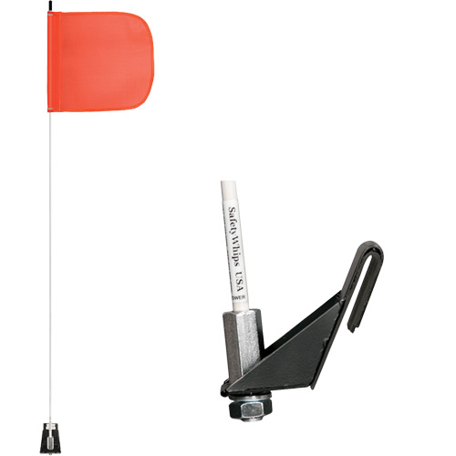 Safety Whip&reg; Light-Duty Whips, Window Mount, 5' High, Orange Equipment World