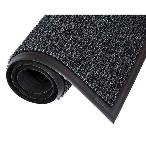 Astro-Plus Mat, Polyethylene, Scraper Type, Textured Pattern, 6-3/10' x 8', Brown Equipment World