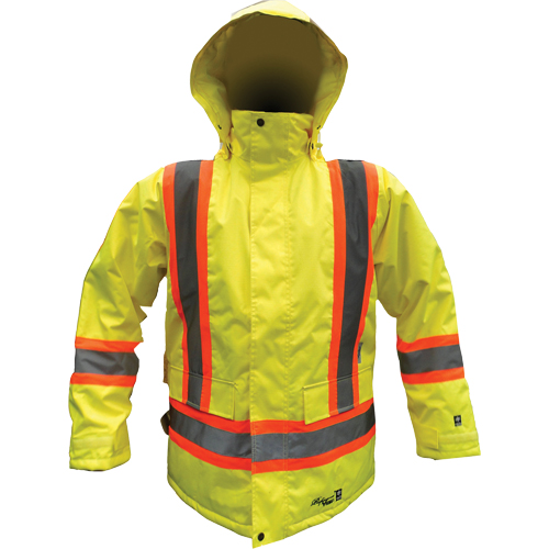 Safety Parka, High Visibility Lime-Yellow, Small Equipment World
