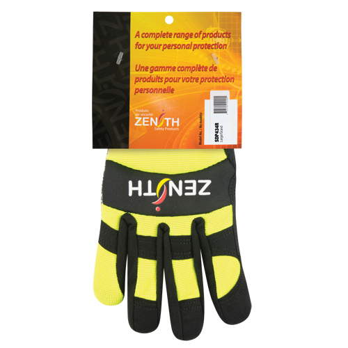 ZM500 High-Visibility Cut-Resistant Mechanic's Gloves, HPPE Palm, Size Medium Equipment World
