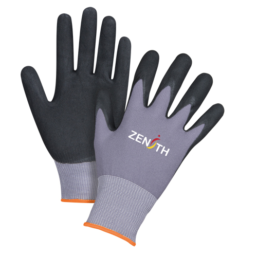 ZX-1 Premium Touchscreen Compatible Gloves, 7/Small, Nitrile/Foam Nitrile Coating, 15 Gauge, Nylon Shell Equipment World