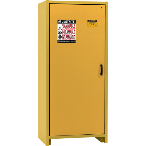 30-Minute EN Safety Storage Cabinet, 30 gal., 1 Door, 34.02" W x 76.65" H x 24.21" D Equipment World