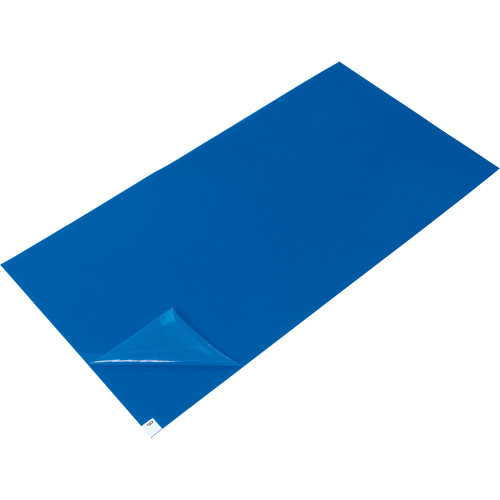 Peel-Away Cleanroom Mat Refills, 1.57 mils Thick, 2' W, 3' L x Blue Equipment World
