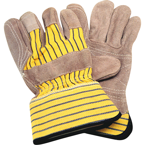 Double-Palm Fitters Gloves, Large, Split Cowhide Palm, Cotton Inner Lining Equipment World