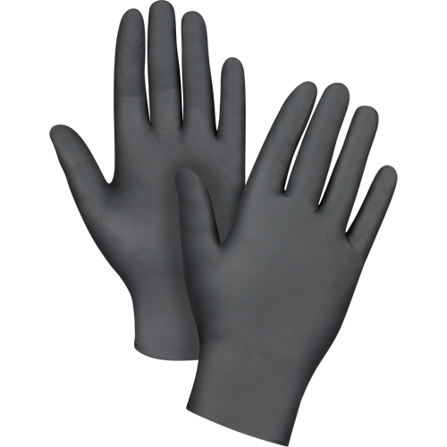 Vending Pack Disposable Gloves, 2X-Large, Nitrile, 5-mil, Powder-Free, Black Equipment World