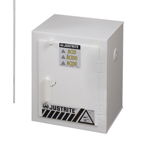 Solid Polyethylene Acid Cabinets, 6 x 0.66043 Gal., 17" x 22" x 17" Equipment World