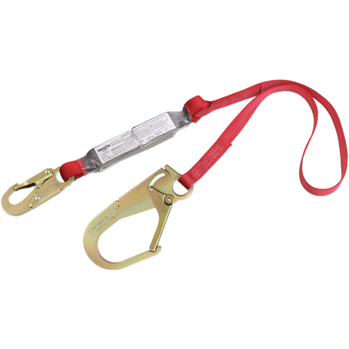 PRO Shock Absorbing Lanyards, 6', Gate Hook Center, Snap Hook Leg Ends, Polyester Equipment World
