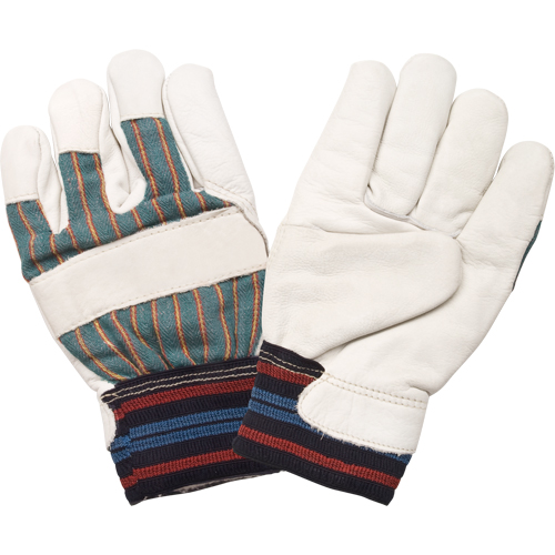 Abrasion-Resistant Winter-Lined Work Gloves, Medium, Grain Cowhide Palm, Cotton Fleece Inner Lining Equipment World