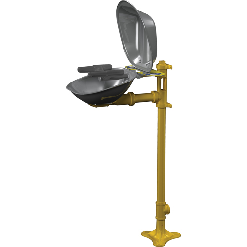 Halo Face/Eyewash Stations, Pedestal Installation, Stainless Steel Bowl Equipment World