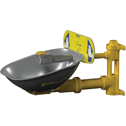 Halo Eyewash Stations, Wall-Mount Installation, Stainless Steel Bowl Equipment World