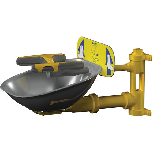 Halo Face/Eyewash Stations, Wall-Mount Installation, Stainless Steel Bowl Equipment World