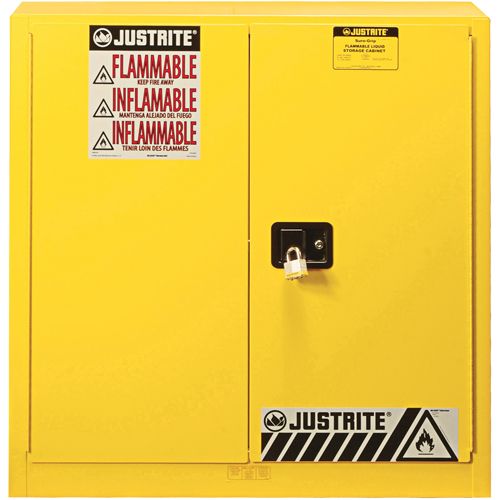 Sure-Grip&reg; EX Flammable Safety Cabinet, 30 gal., 2 Door, 36" W x 35" H x 24" D Equipment World