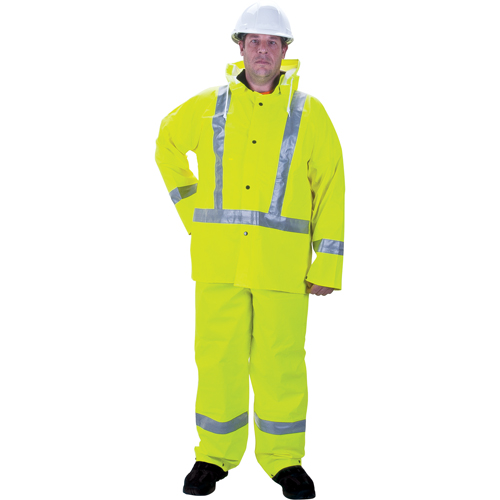 RZ900 Premium Traffic Rain Suit, Small, High Visibility Lime-Yellow Equipment World