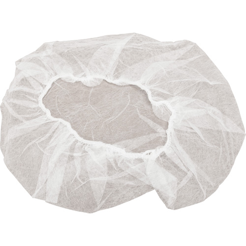 Non-Woven Bouffant Caps, Polypropylene, 18", White Equipment World