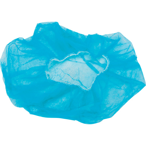 Bouffant Caps, Polypropylene, 24", Blue Equipment World