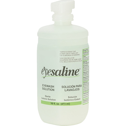 Saline Eyewash Bottles, Full Bottle, 16 oz. Equipment World
