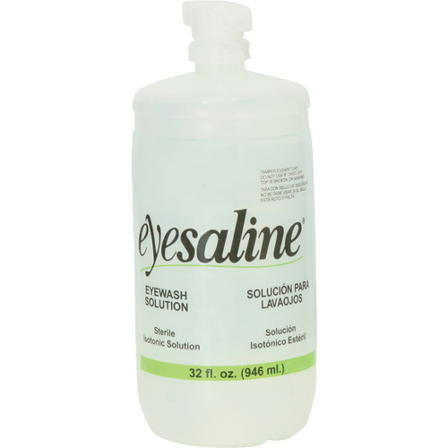 Saline Eyewash Bottles, Full Bottle, 32 oz. Equipment World