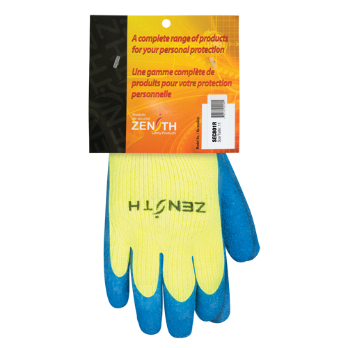 High Visibility Coated Gloves, 2X-Large, Rubber Latex Coating, 7 Gauge, Acrylic Shell Equipment World