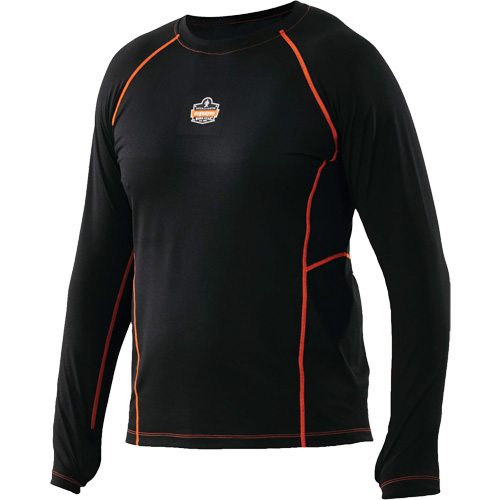 Long Sleeve Thermal Shirts, Men's, Medium, Black Equipment World