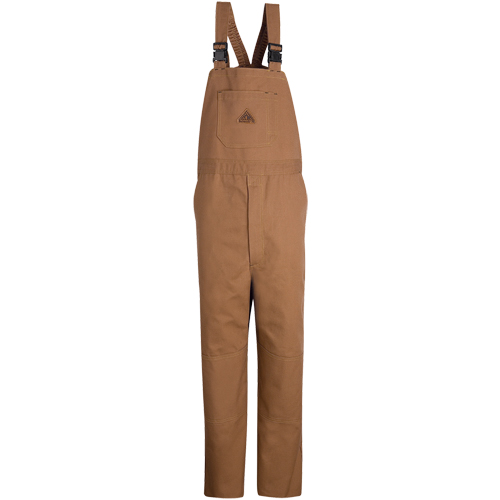 Flame-Resistant Duck Lined Bib Overalls, Medium, Brown Equipment World