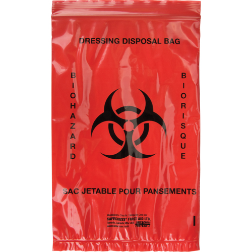 Hazardous Waste Bags, Infectious Waste, 9" L x 6" W Equipment World
