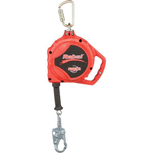 Rebel Self Retracting Lifeline, 33', Galvanized Steel, Swivel Equipment World