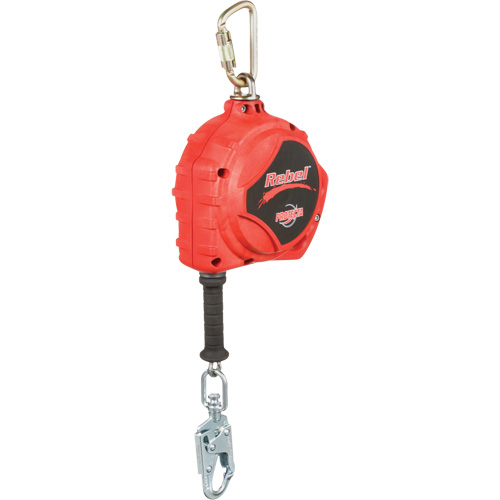 Rebel Self Retracting Lifeline, 33', Galvanized Steel, Swivel Equipment World