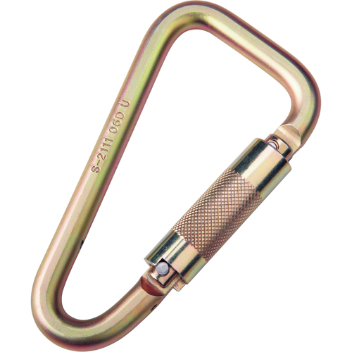Saflok Carabiners, Steel, 3600 lbs Capacity Equipment World