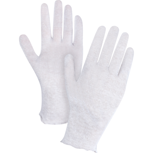 Gants d'inspection l&eacute;gers, Poly/coton, Poignet Non ourl&eacute;, Dames Equipment World