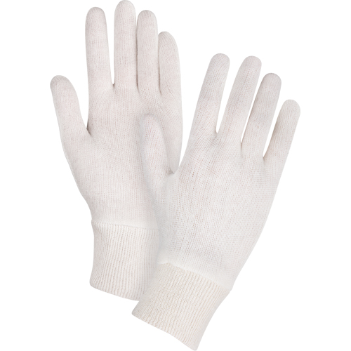 Mediumweight Inspection Gloves, Poly/Cotton, Knit Wrist Cuff, Men's Equipment World