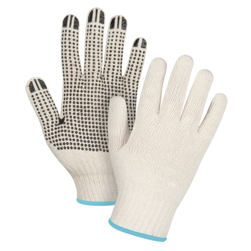 Heavyweight Dotted String Knit Gloves, Poly/Cotton, Single Sided, 7 Gauge, X-Large Equipment World