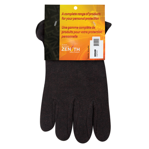 Gants de jersey, Grand, Brun, Molleton rouge, &agrave; enfiler Equipment World