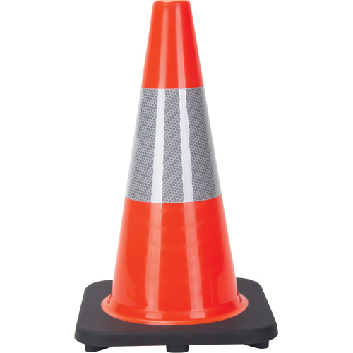 Traffic Cone, 18", Orange, 6" Reflective Collar(s) Equipment World
