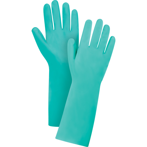 Premium Diamond-Grip Chemical-Resistant Gloves, Size Medium/8, 15" L, Nitrile, 22-mil Equipment World