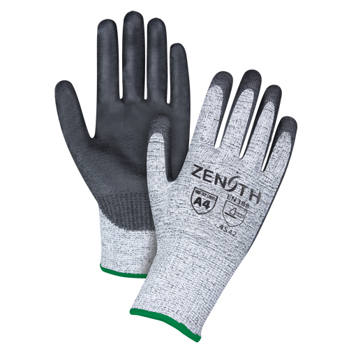 Seamless Stretch Cut-Resistant Gloves, Size Medium/8, 13 Gauge, Polyurethane Coated, HPPE Shell, ANSI/ISEA 105 Level 4/EN 388 Level 5 Equipment World