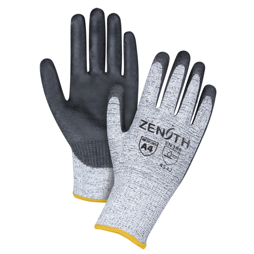 Gants &eacute;lastiques sans coutures r&eacute;sistants &agrave; la coupe, Taille 2T-Grand/11, Calibre 13, Rev&ecirc;tement Polyur&eacute;thane, Enveloppe en PEHP, ANSI/ISEA 105 niveau 4/EN 388 niveau 5 Equipment World