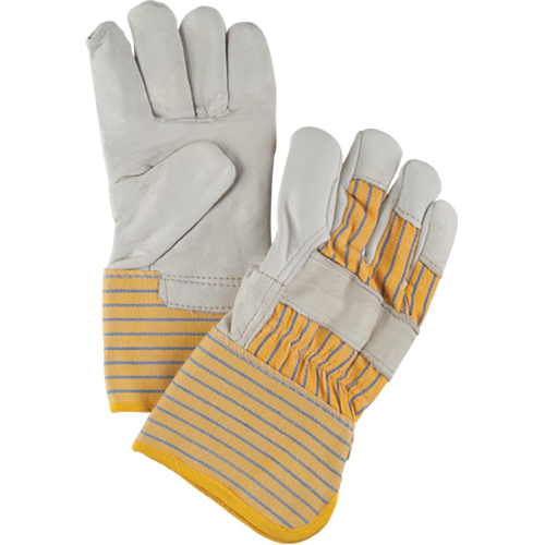 Abrasion-Resistant Winter-Lined Fitters Gloves, Large, Grain Cowhide Palm, Cotton Fleece Inner Lining Equipment World