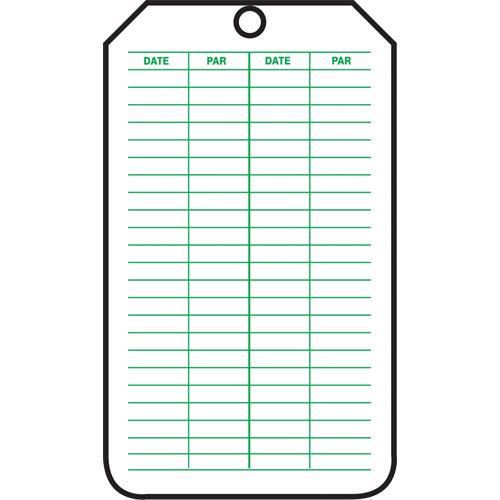 &eacute;tiquettes de s&eacute;curit&eacute; d'inspection et de contr&ocirc;le de l'&eacute;tat de l'&eacute;quipement, Plastique, 3-1/8" la x 5-7/8" h, Français Equipment World