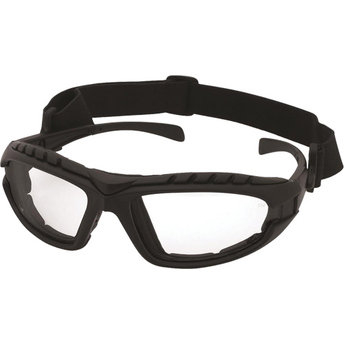 Dustdevil Black Frame Safety Glasses, Clear Lens, Anti-Fog/Anti-Scratch, ANSI Z87+/Meets/Exceeds CSA Z94.3 Equipment World