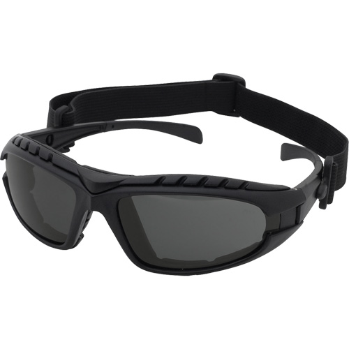 Dustdevil Black Frame Safety Glasses, Grey Lens, Anti-Fog/Anti-Scratch, ANSI Z87+/Meets/Exceeds CSA Z94.3 Equipment World
