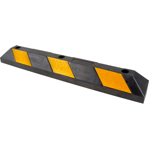 Parking Curb, Rubber, 3' L, Black/Yellow Equipment World