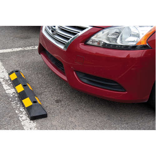 Parking Curb, Rubber, 3' L, Black/Yellow Equipment World