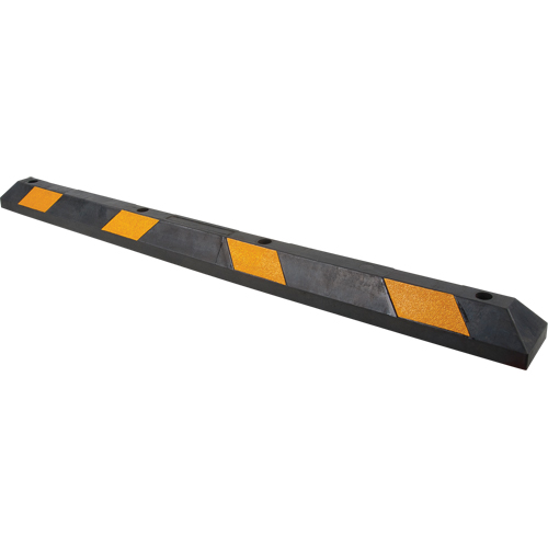 Parking Curb, Rubber, 6' L, Black/Yellow Equipment World