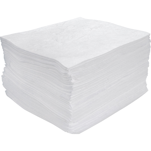 Premium Meltblown Sorbent Pads, Oil Only, 15" x 17", 30 gal. Absorbancy Equipment World